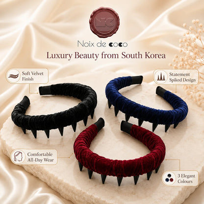 Velvet Spike Headbands Bundle